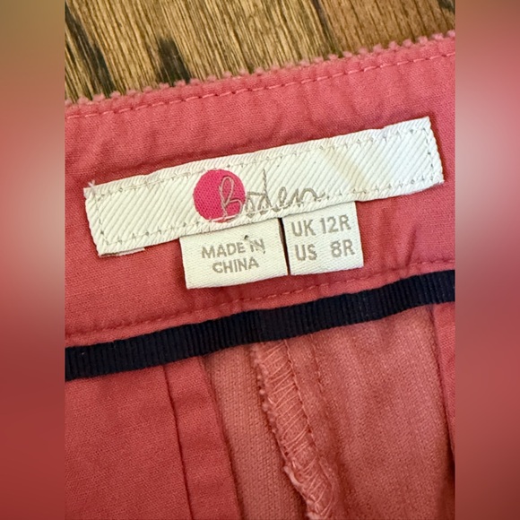 Boden pink corduroy cords pants straight leg 8 - Picture 4 of 7